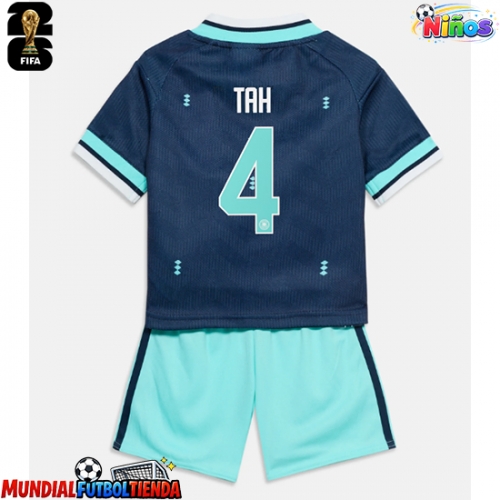 Camiseta Alemania Jonathan Tah #4 Segunda Equipación Replica Mundial 2026 para niños mangas cortas (+ Pantalones cortos)